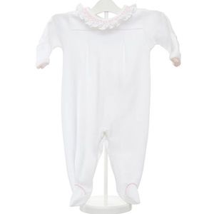Nora Layette Baby Lucy Cotton Footie with smocked collar- new w/o tags.